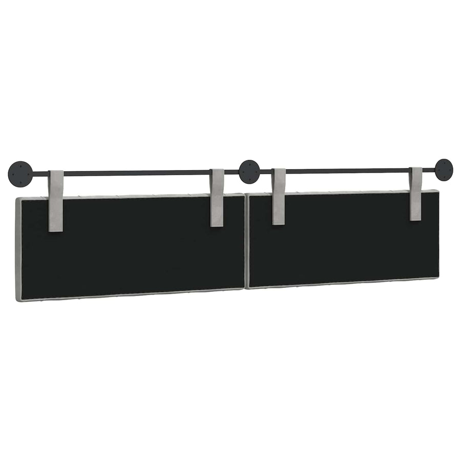 Hangend Hoofdeinde Lichtgrijs 210 x 55 x 7 cm Fluweel