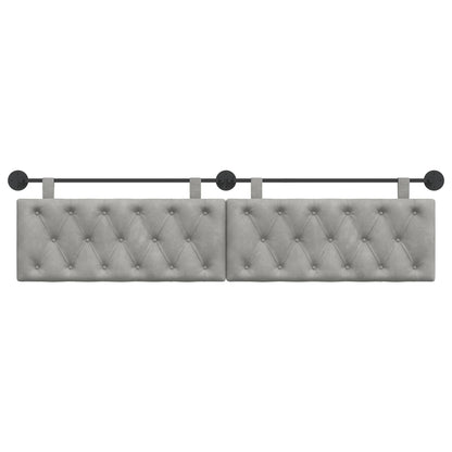 Hangend Hoofdeinde Lichtgrijs 210 x 55 x 7 cm Fluweel