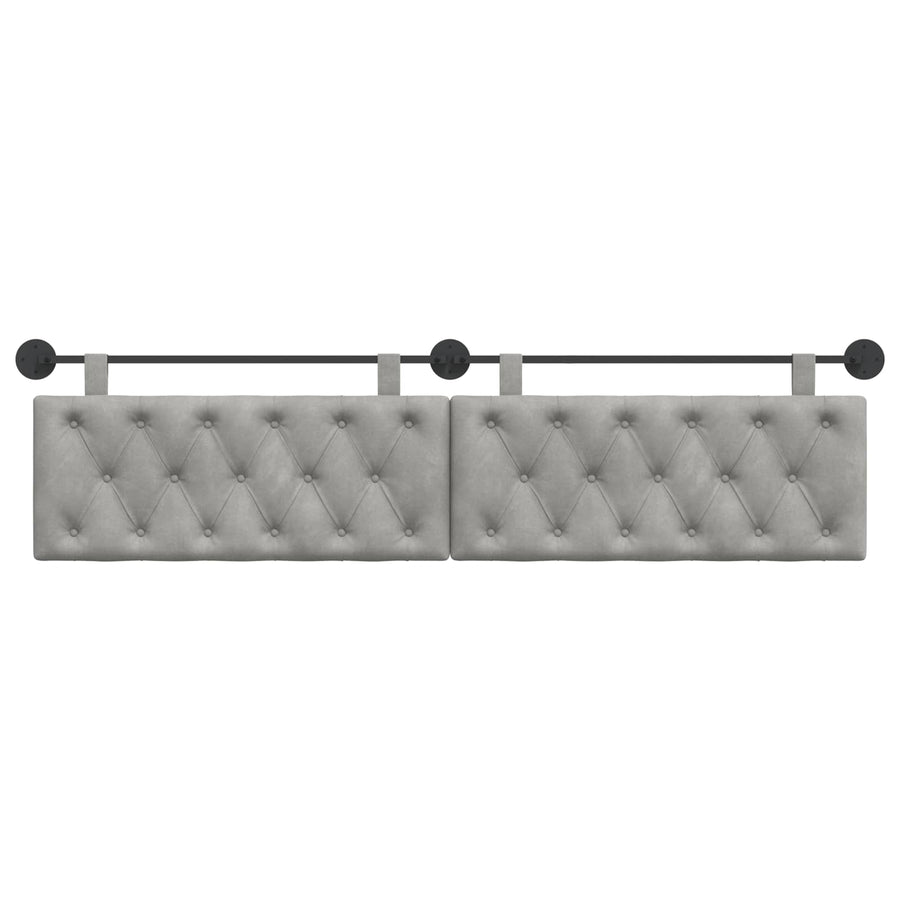 Hangend Hoofdeinde Lichtgrijs 210 x 55 x 7 cm Fluweel