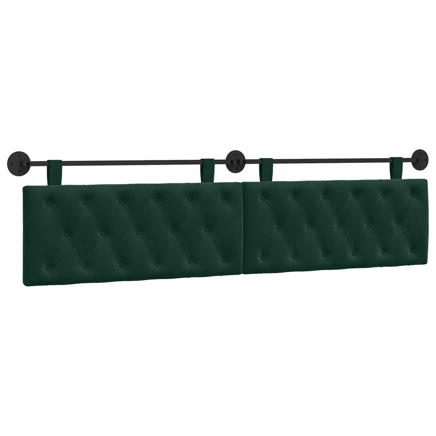 Hangend Hoofdeinde Donkergroen 210 x 55 x 7 cm Fluweel
