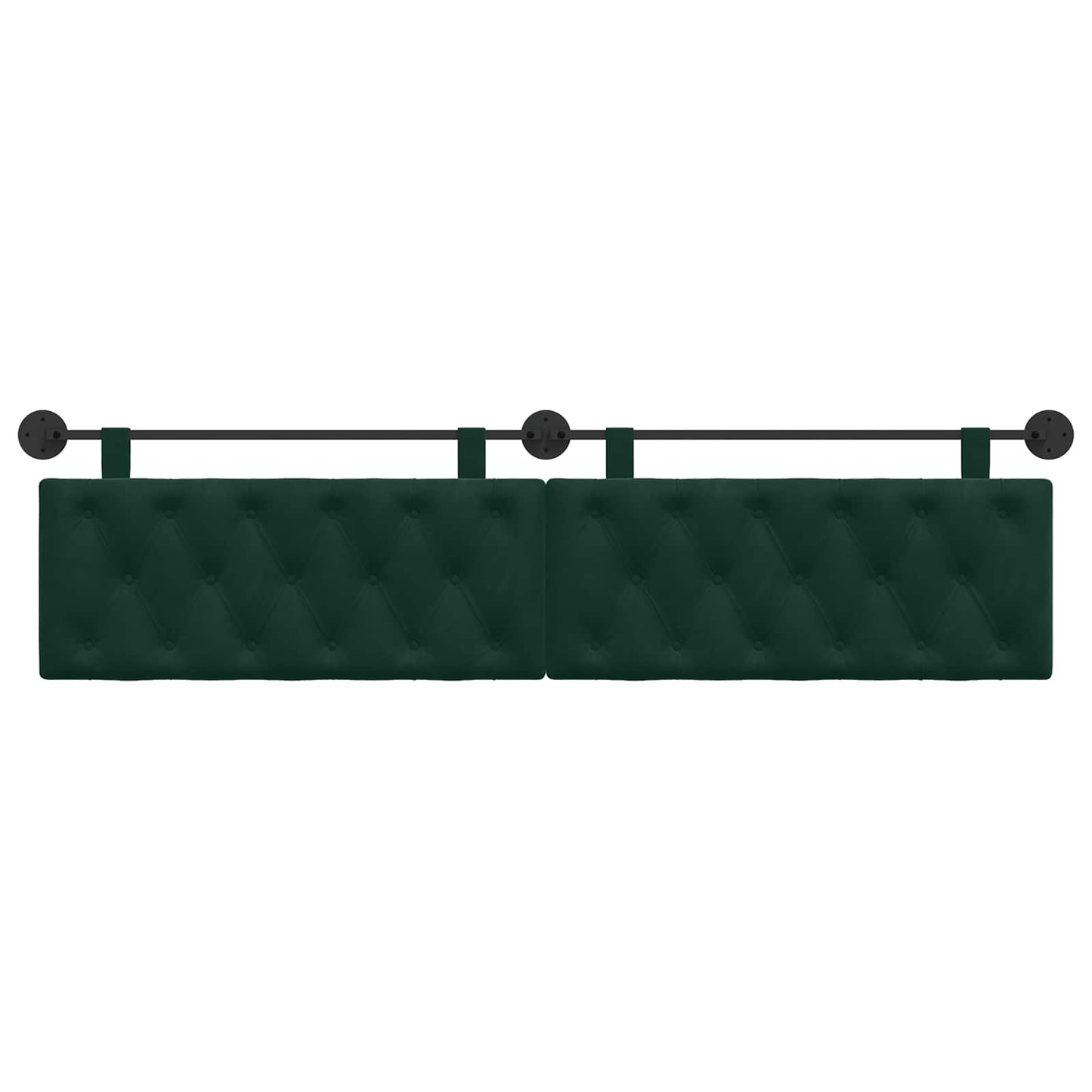 Hangend Hoofdeinde Donkergroen 210 x 55 x 7 cm Fluweel