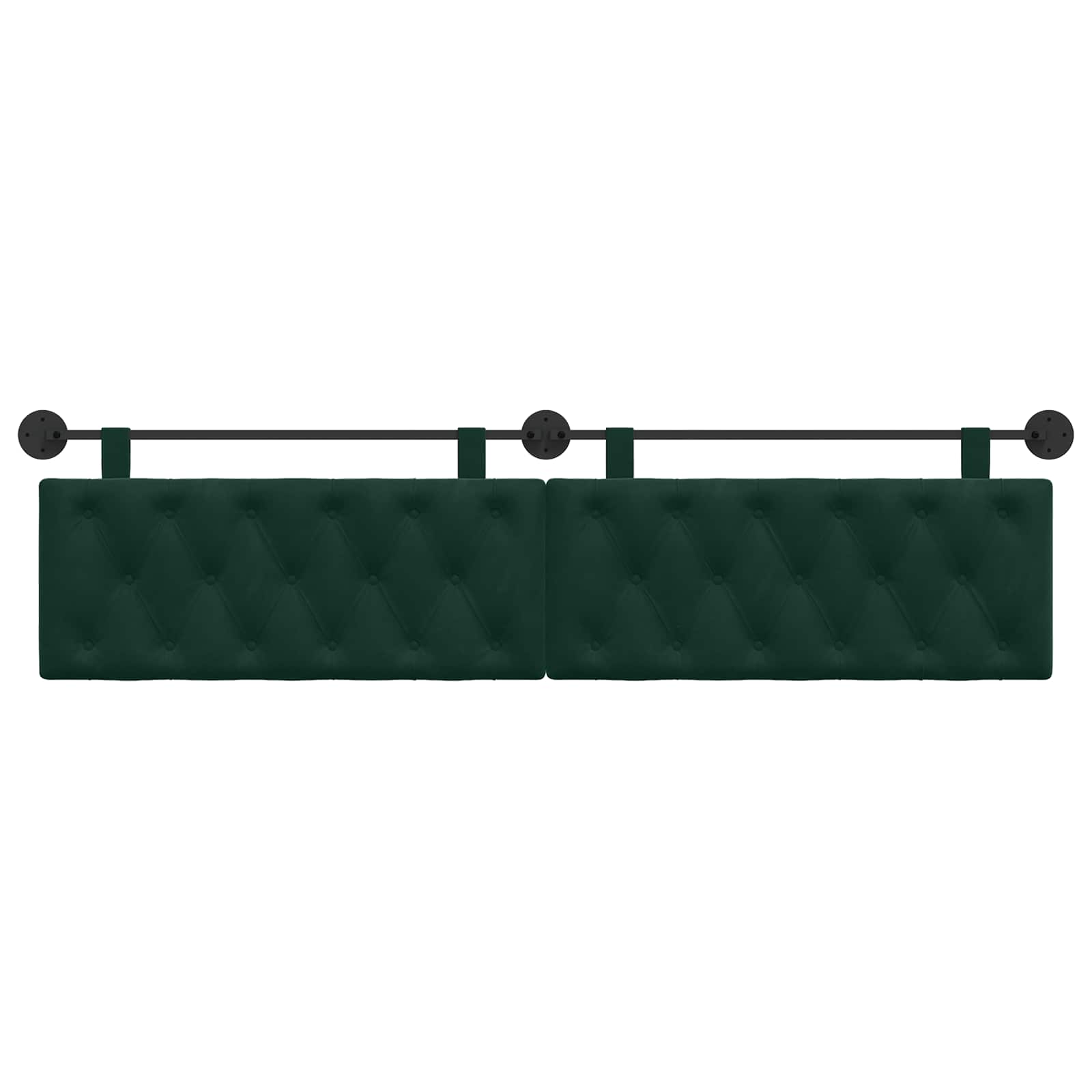 Hangend Hoofdeinde Donkergroen 210 x 55 x 7 cm Fluweel
