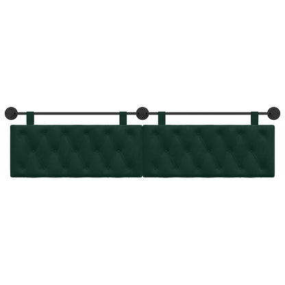 Hangend Hoofdeinde Donkergroen 210 x 55 x 7 cm Fluweel
