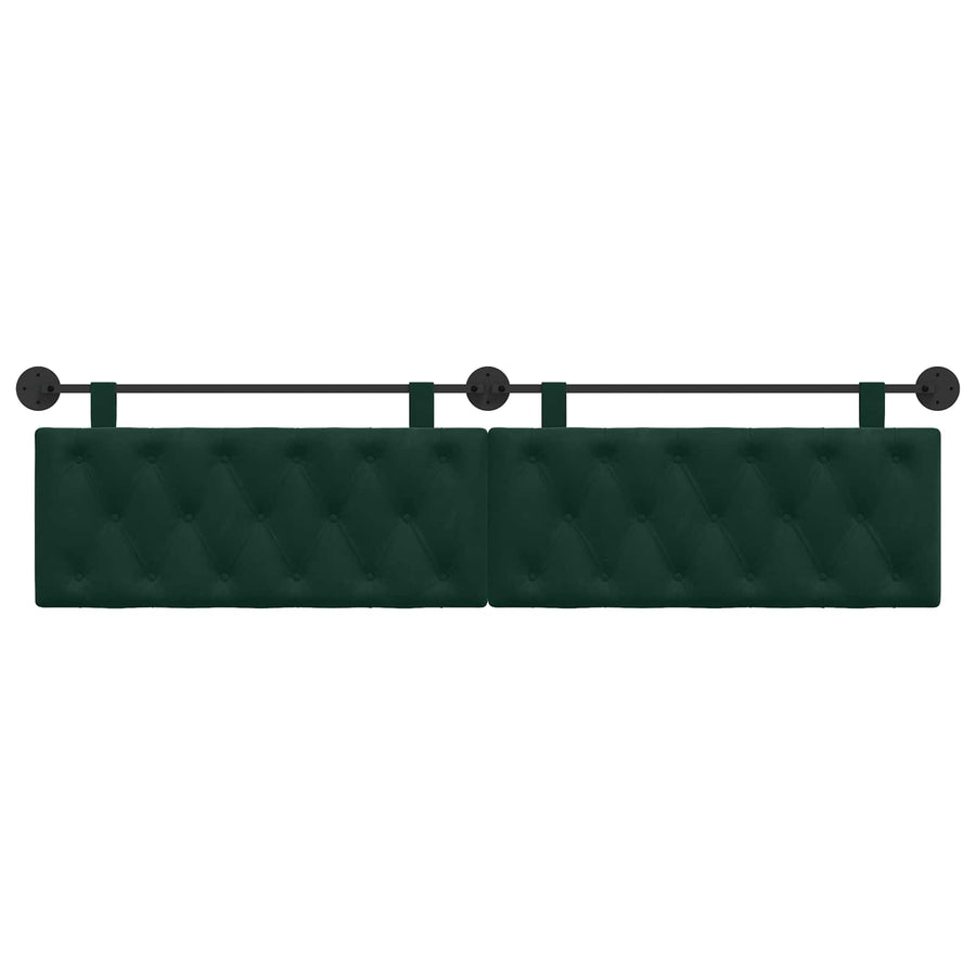 Hangend Hoofdeinde Donkergroen 210 x 55 x 7 cm Fluweel