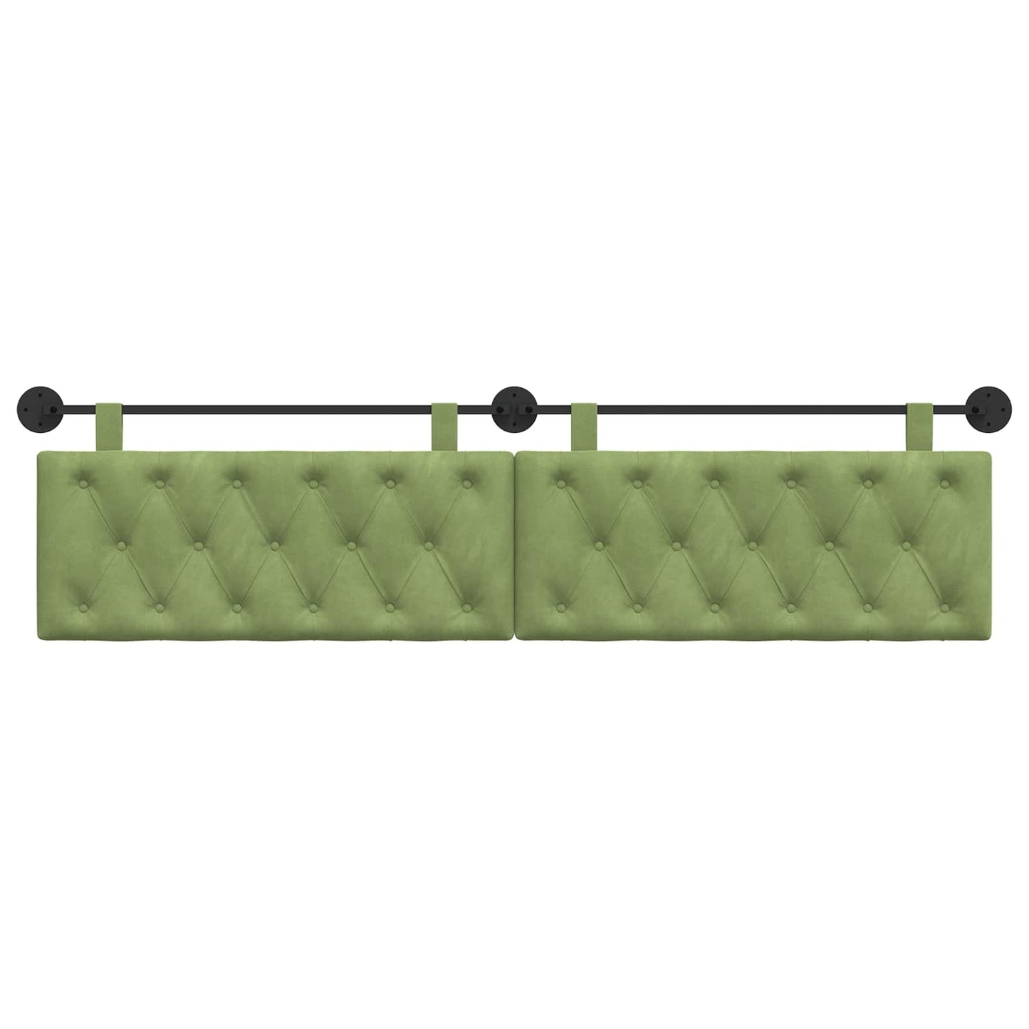 Hangend Hoofdeinde Lichtgroen 210 x 55 x 7 cm Fluweel