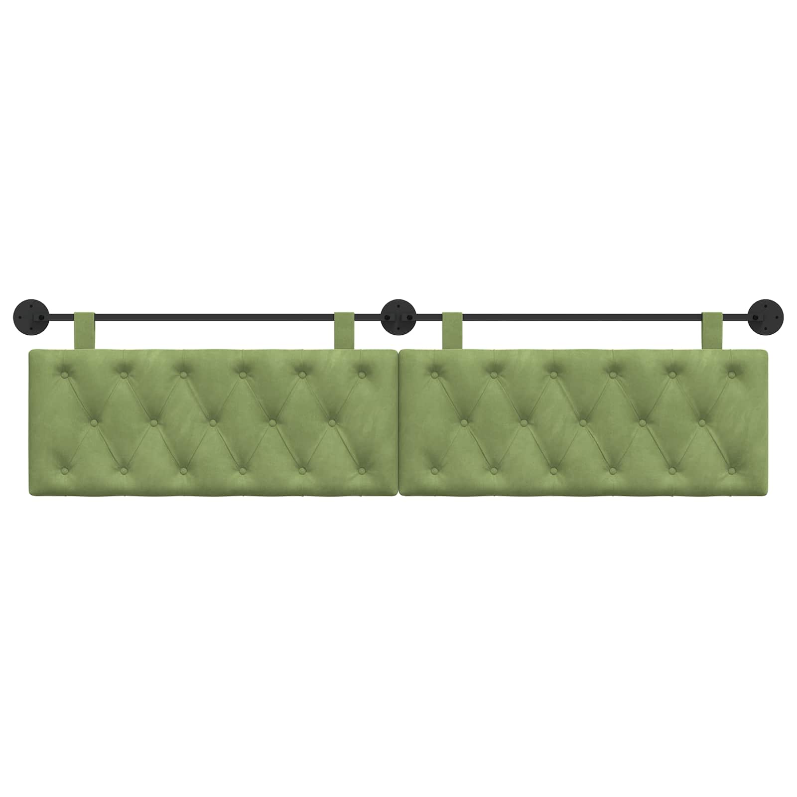 Hangend Hoofdeinde Lichtgroen 210 x 55 x 7 cm Fluweel