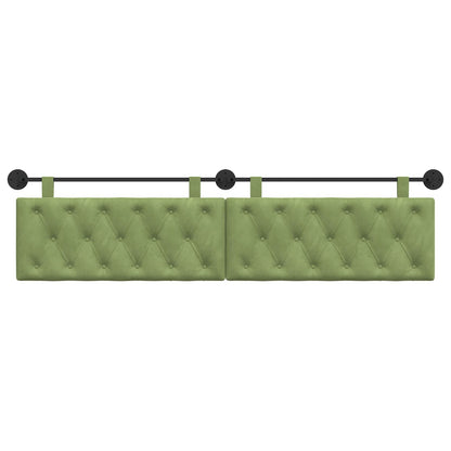 Hangend Hoofdeinde Lichtgroen 210 x 55 x 7 cm Fluweel