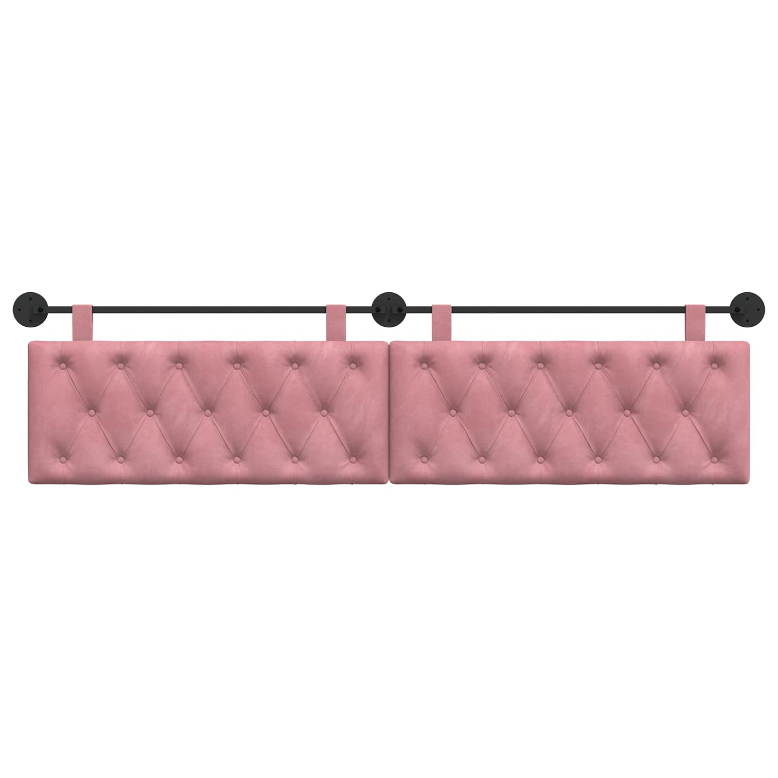 Hangend Hoofdeinde Wandgemonteerd Roze 210 x 55 x 7 cm Fluweel