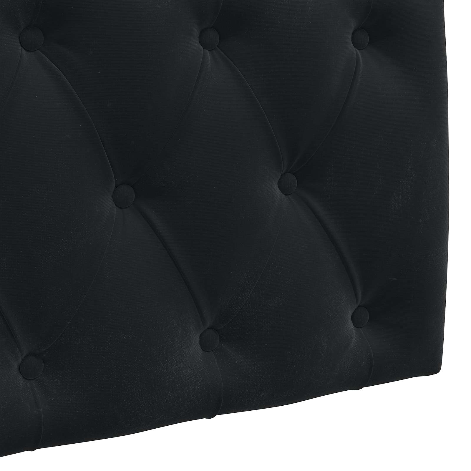 Hangend Hoofdeinde Wandgemonteerd Zwart 210 x 55 x 7 cm Fluweel