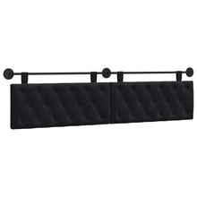 Hangend Hoofdeinde Wandgemonteerd Zwart 210 x 55 x 7 cm Fluweel