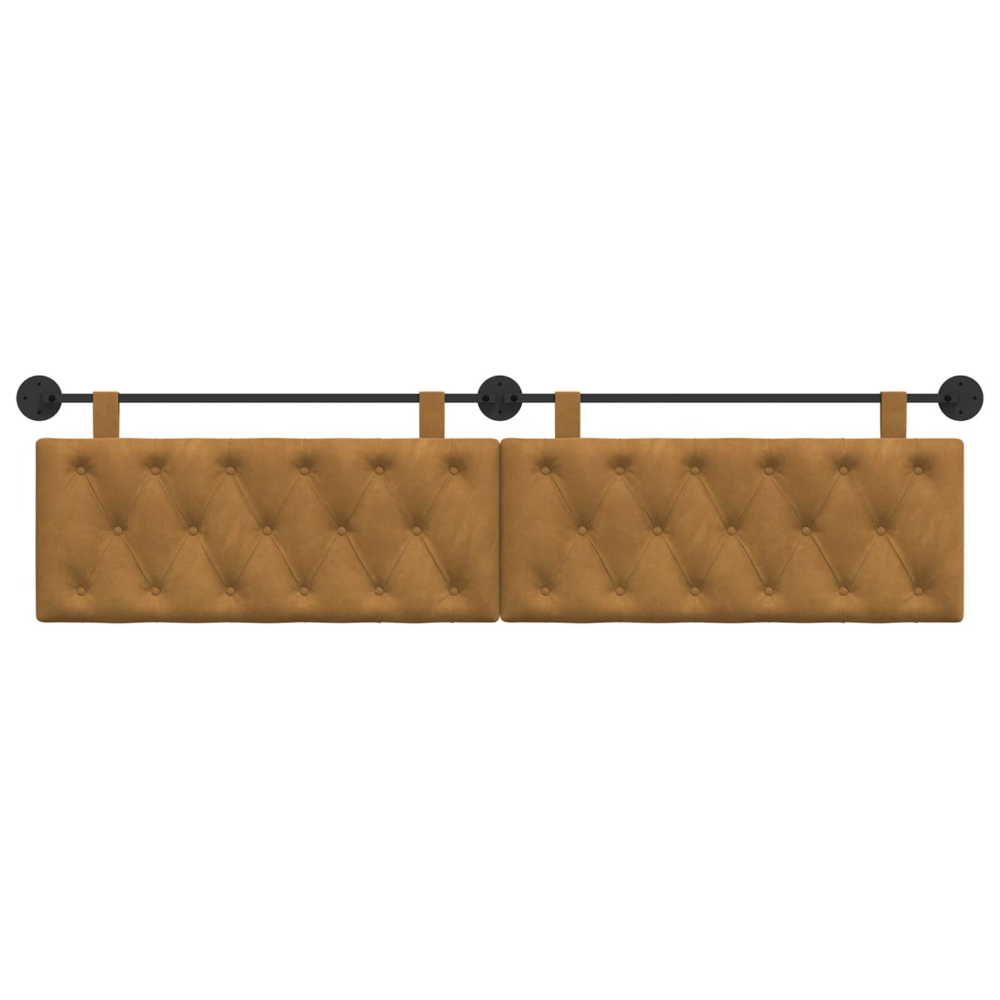 Hangend Hoofdeinde Wandgemonteerd Bruin 210 x 55 x 7 cm Fluweel