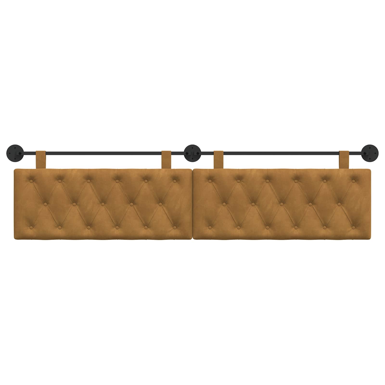 Hangend Hoofdeinde Wandgemonteerd Bruin 210 x 55 x 7 cm Fluweel