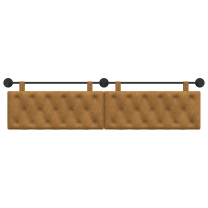 Hangend Hoofdeinde Wandgemonteerd Bruin 210 x 55 x 7 cm Fluweel