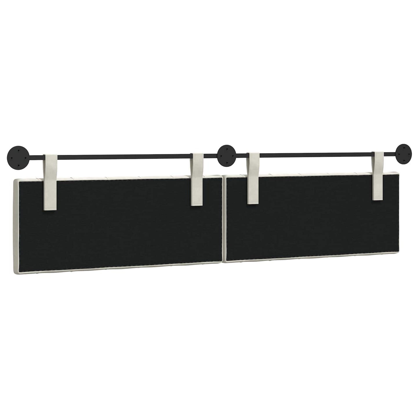 Hangend Hoofdeinde Wandgemonteerd Crème 210 x 55 x 7 cm Fluweel