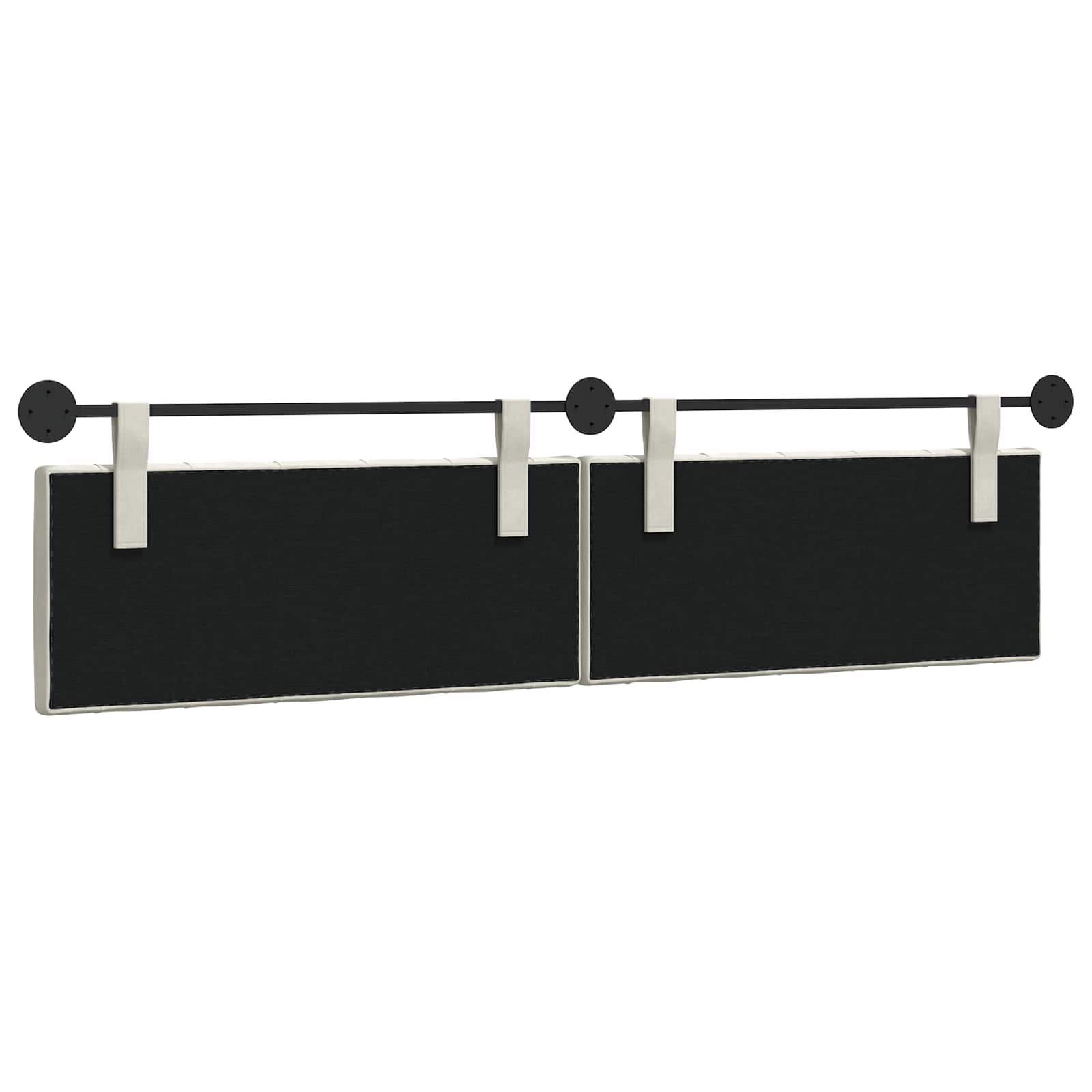 Hangend Hoofdeinde Wandgemonteerd Crème 210 x 55 x 7 cm Fluweel