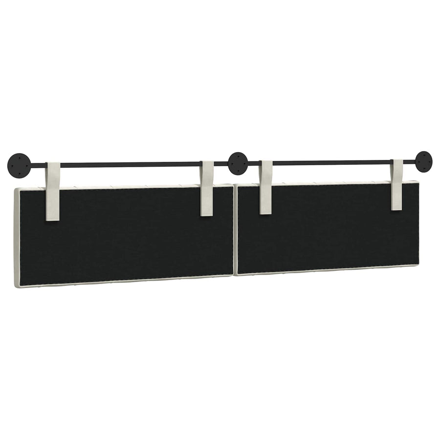 Hangend Hoofdeinde Wandgemonteerd Crème 210 x 55 x 7 cm Fluweel