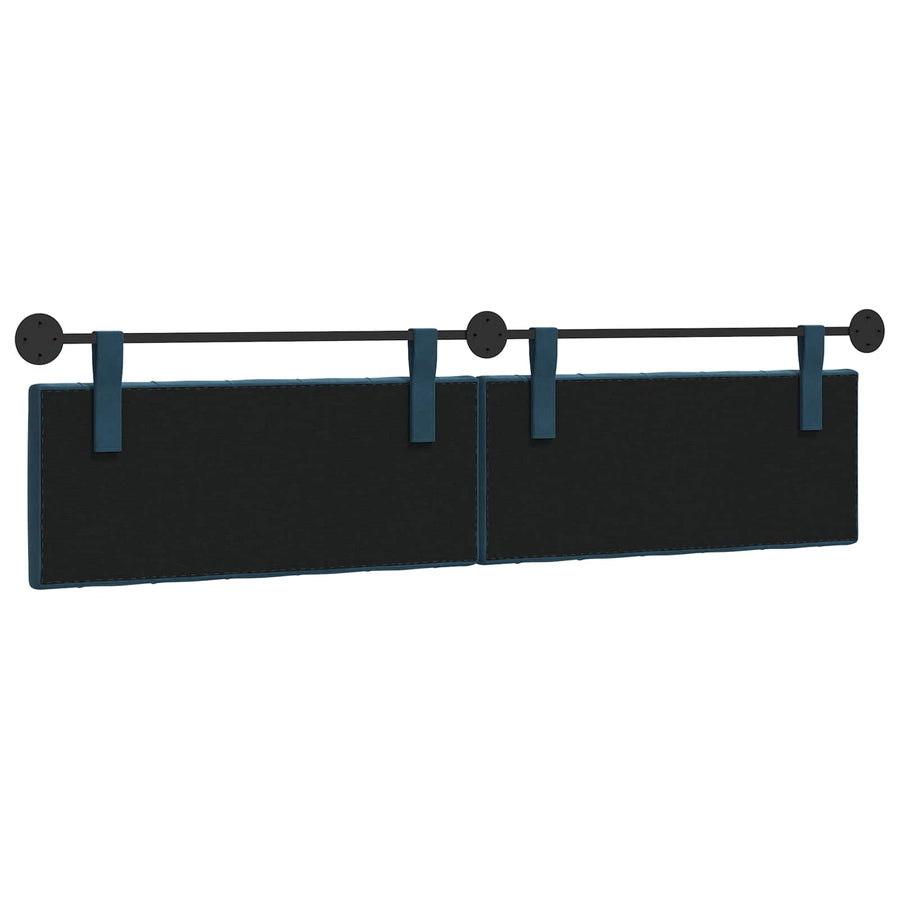 Hangend Hoofdeinde Wandgemonteerd Blauw 210 x 55 x 7 cm Fluweel