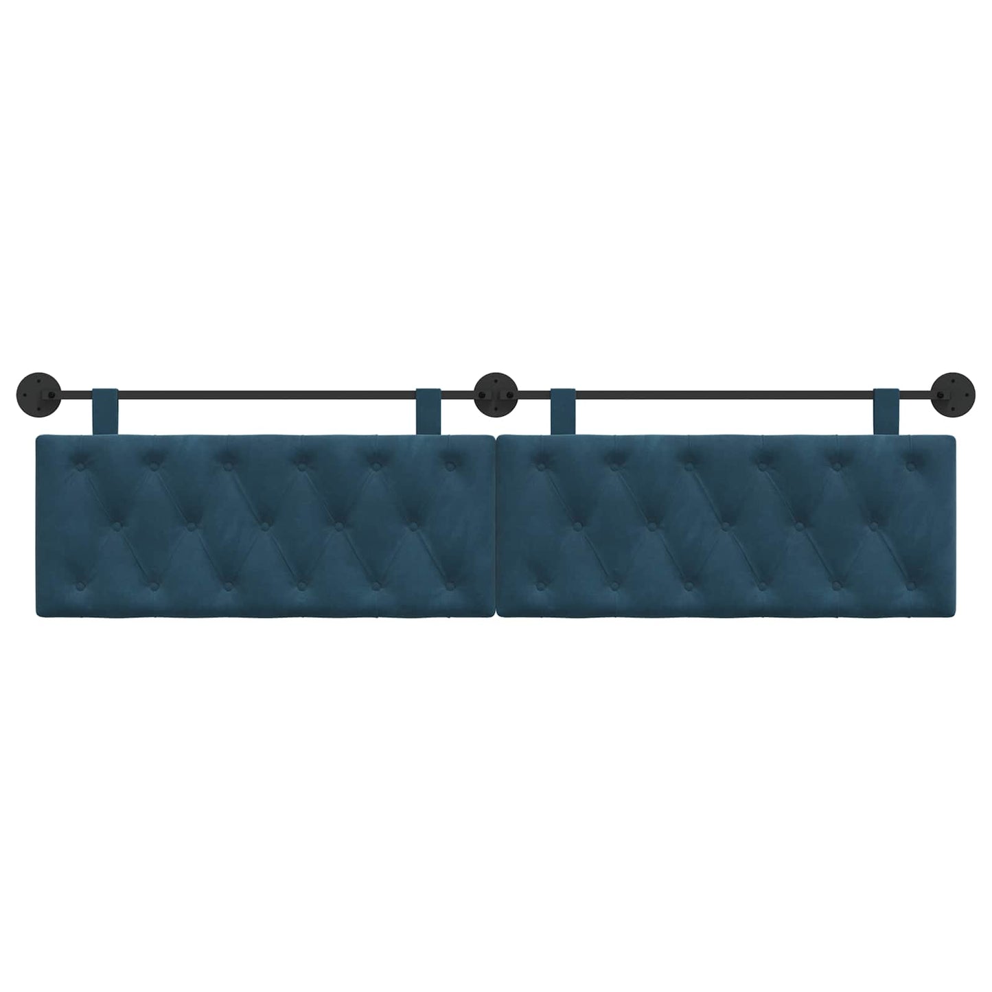 Hangend Hoofdeinde Wandgemonteerd Blauw 210 x 55 x 7 cm Fluweel