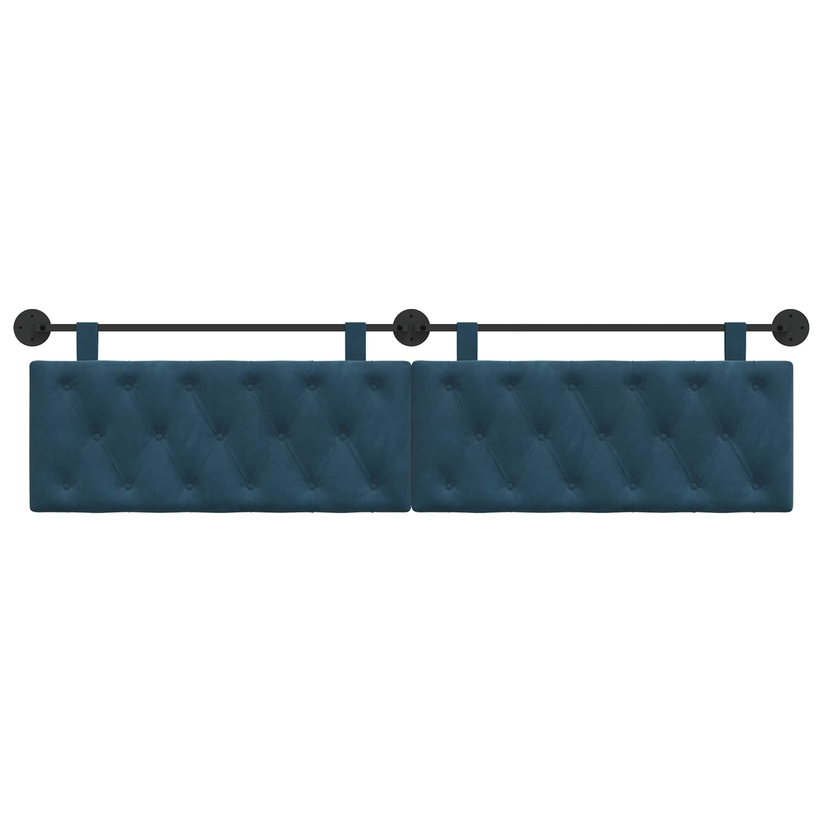 Hangend Hoofdeinde Wandgemonteerd Blauw 210 x 55 x 7 cm Fluweel