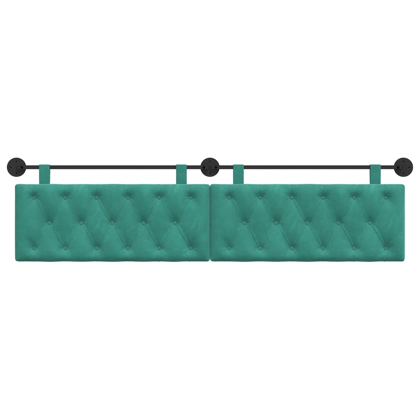 Hangend Hoofdeinde Turquoise 210 x 55 x 7 cm Fluweel