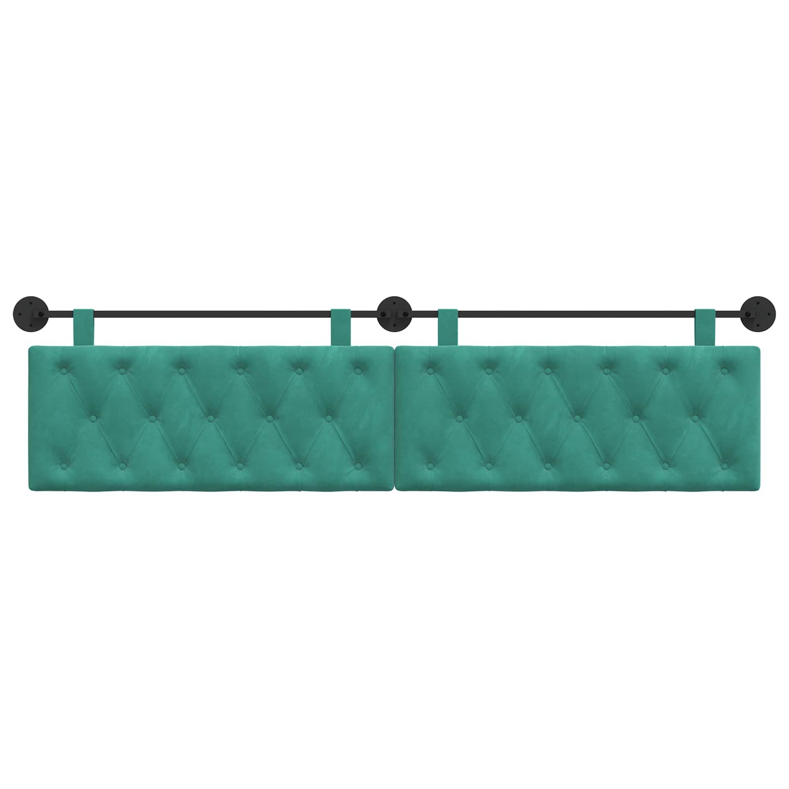Hangend Hoofdeinde Turquoise 210 x 55 x 7 cm Fluweel