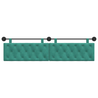 Hangend Hoofdeinde Turquoise 210 x 55 x 7 cm Fluweel