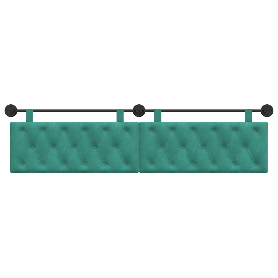 Hangend Hoofdeinde Turquoise 210 x 55 x 7 cm Fluweel