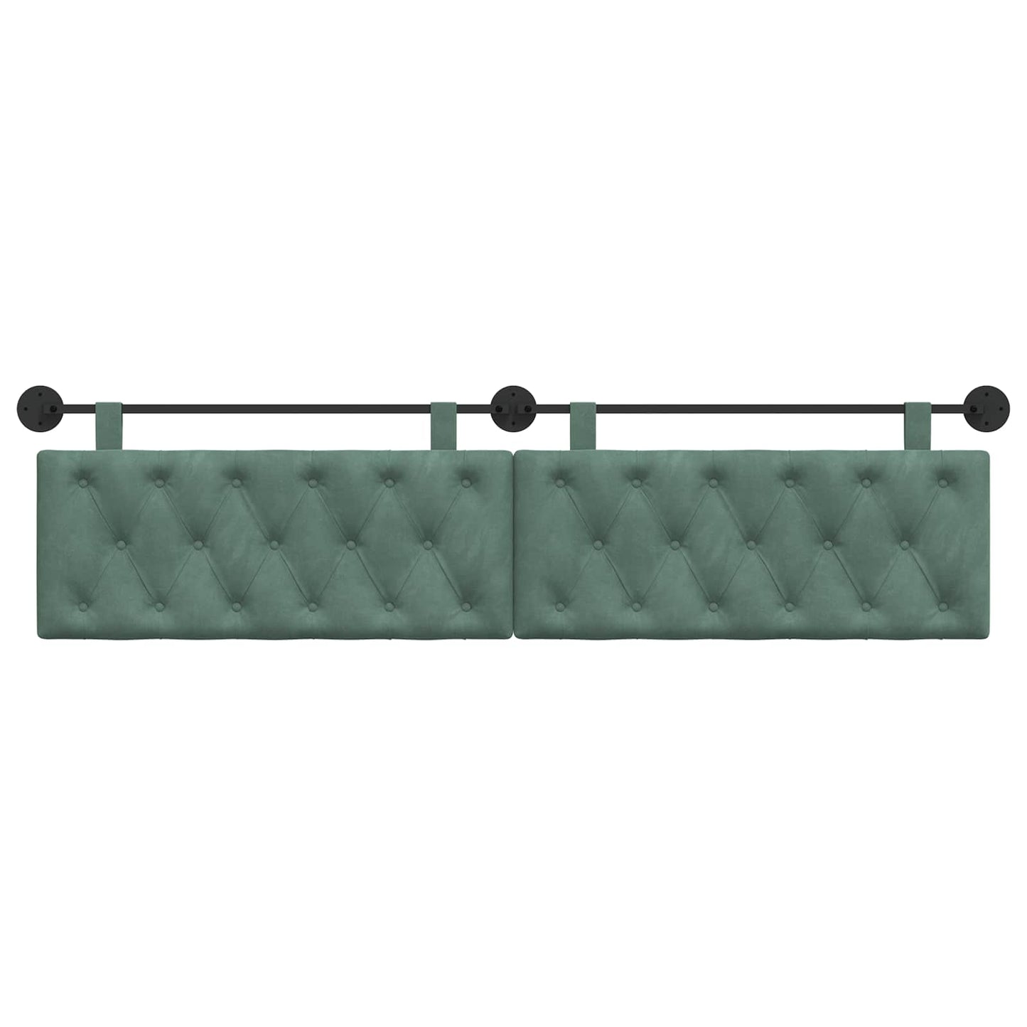 Hangend Hoofdeinde Zeegroen 210 x 55 x 7 cm Fluweel