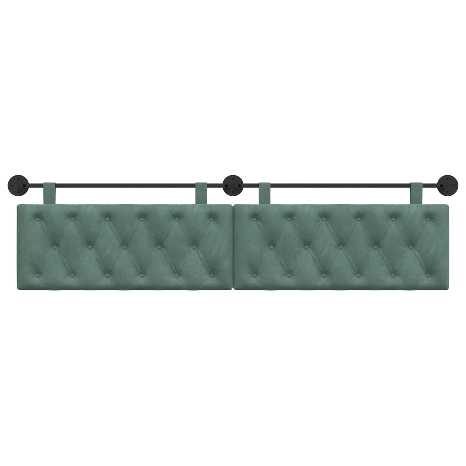 Hangend Hoofdeinde Zeegroen 210 x 55 x 7 cm Fluweel