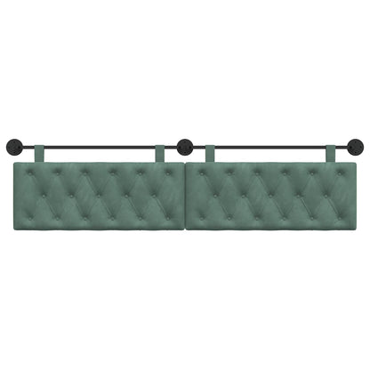 Hangend Hoofdeinde Zeegroen 210 x 55 x 7 cm Fluweel