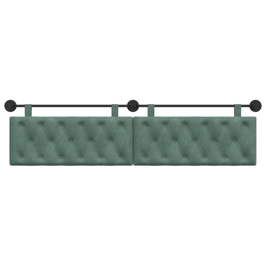 Hangend Hoofdeinde Zeegroen 210 x 55 x 7 cm Fluweel