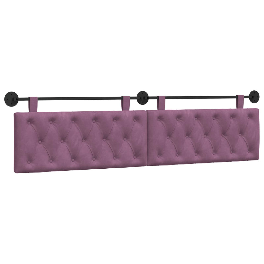 Hangend Hoofdeinde Wandgemonteerd Paars 210 x 55 x 7 cm Fluweel
