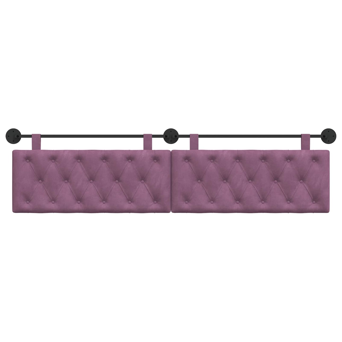 Hangend Hoofdeinde Wandgemonteerd Paars 210 x 55 x 7 cm Fluweel