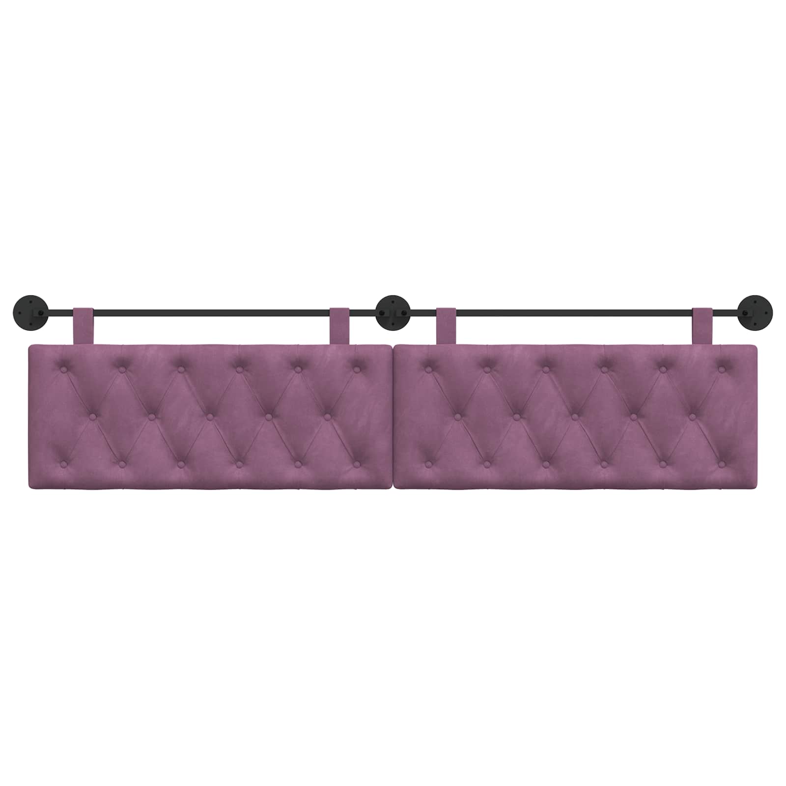 Hangend Hoofdeinde Wandgemonteerd Paars 210 x 55 x 7 cm Fluweel