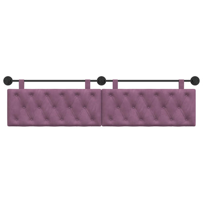 Hangend Hoofdeinde Wandgemonteerd Paars 210 x 55 x 7 cm Fluweel