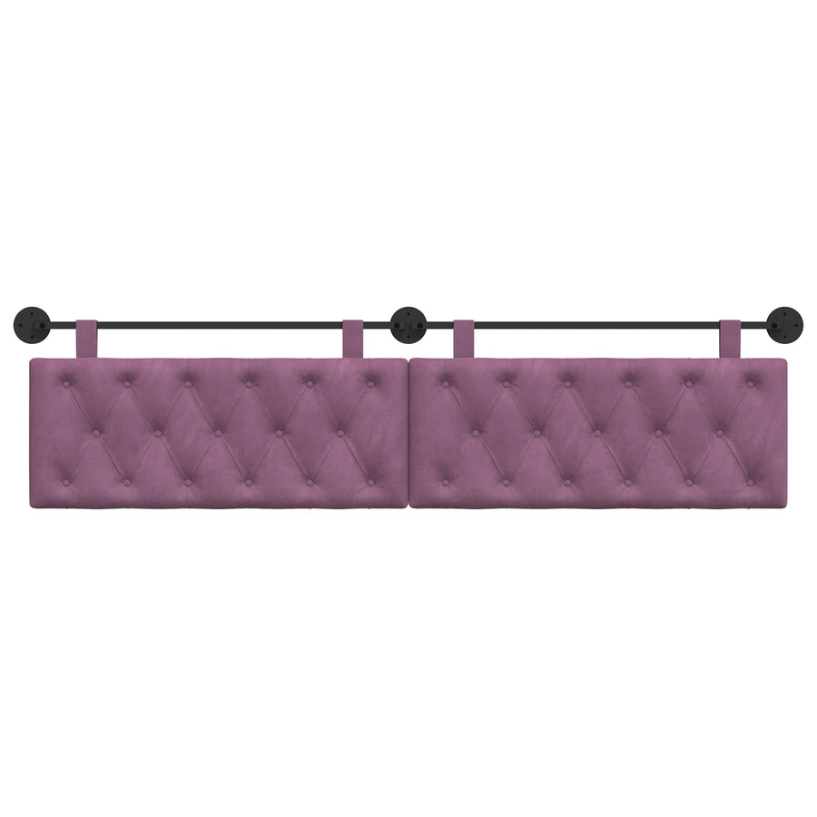Hangend Hoofdeinde Wandgemonteerd Paars 210 x 55 x 7 cm Fluweel