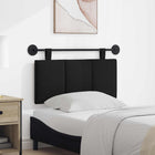 Wall-Mounted Headboard Black 90 x 55 x 5 cm Fabric