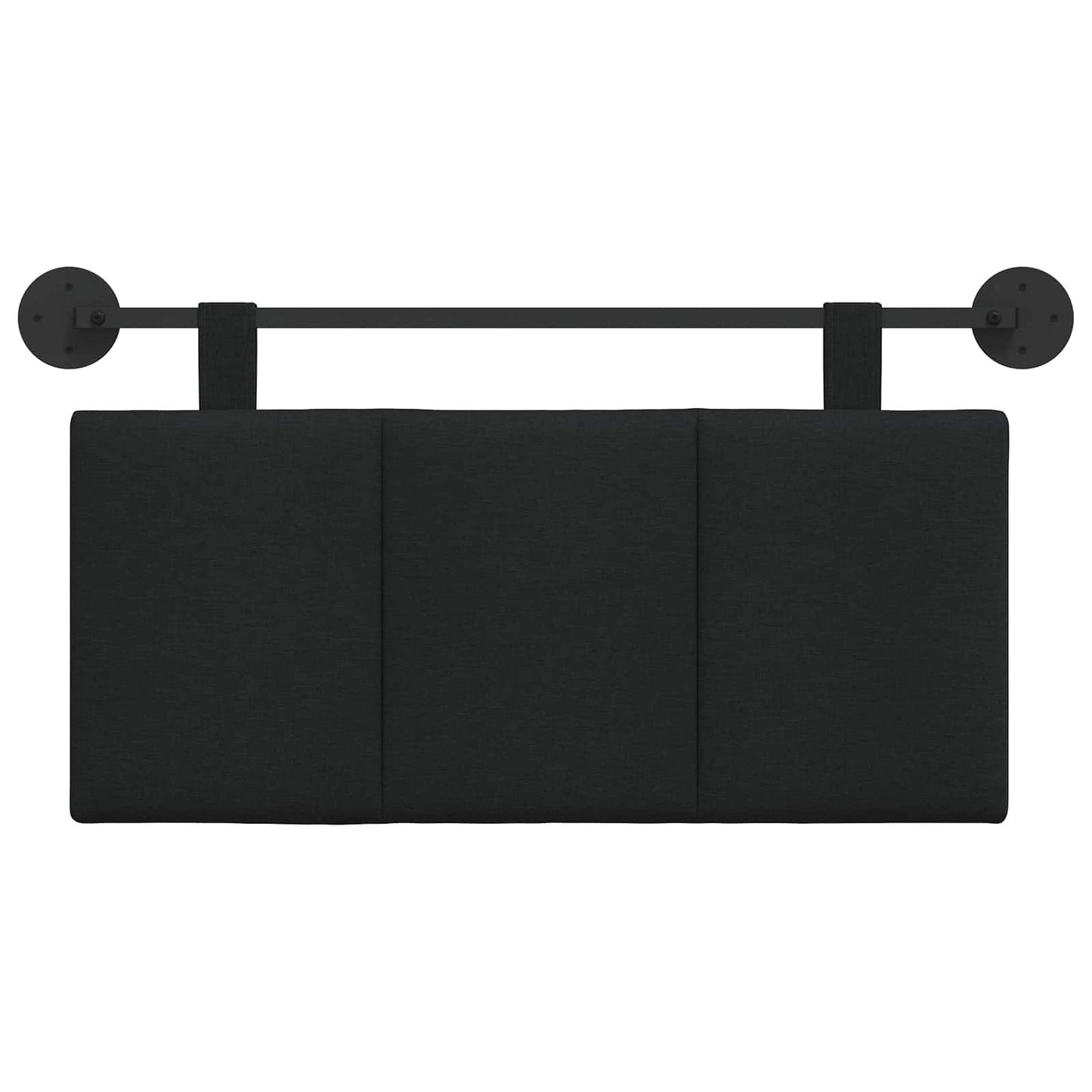 Hangend Hoofdeinde Wandgemonteerd Zwart 90 x 55 x 5 cm Stof