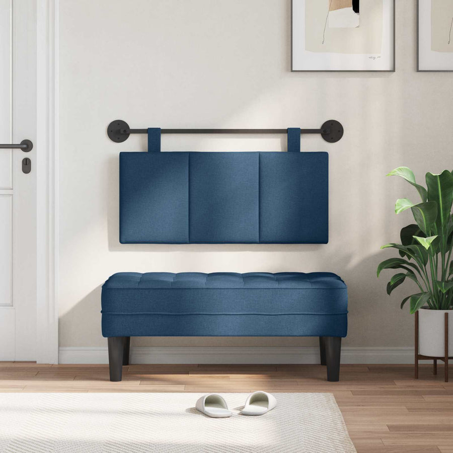 Hangend Hoofdeinde Wandgemonteerd Blauw 90 x 55 x 5 cm Stof