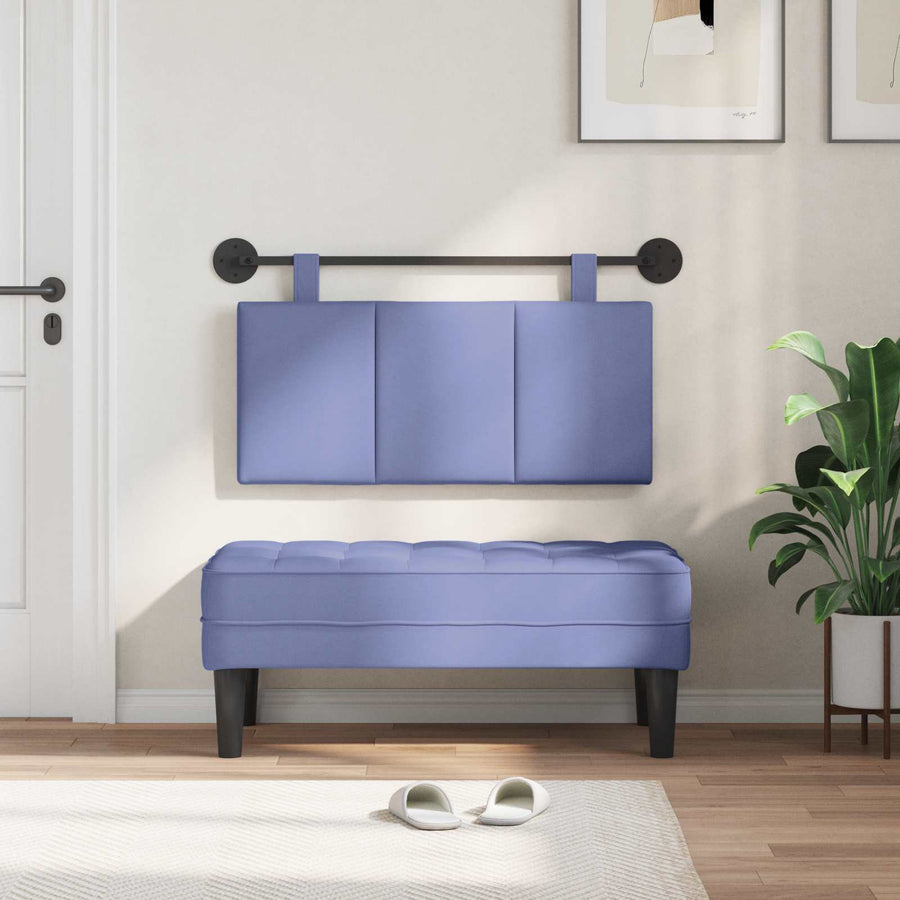 Hangend Hoofdeinde Gestreept Jeans Blauw 90 x 55 x 5 cm Stof