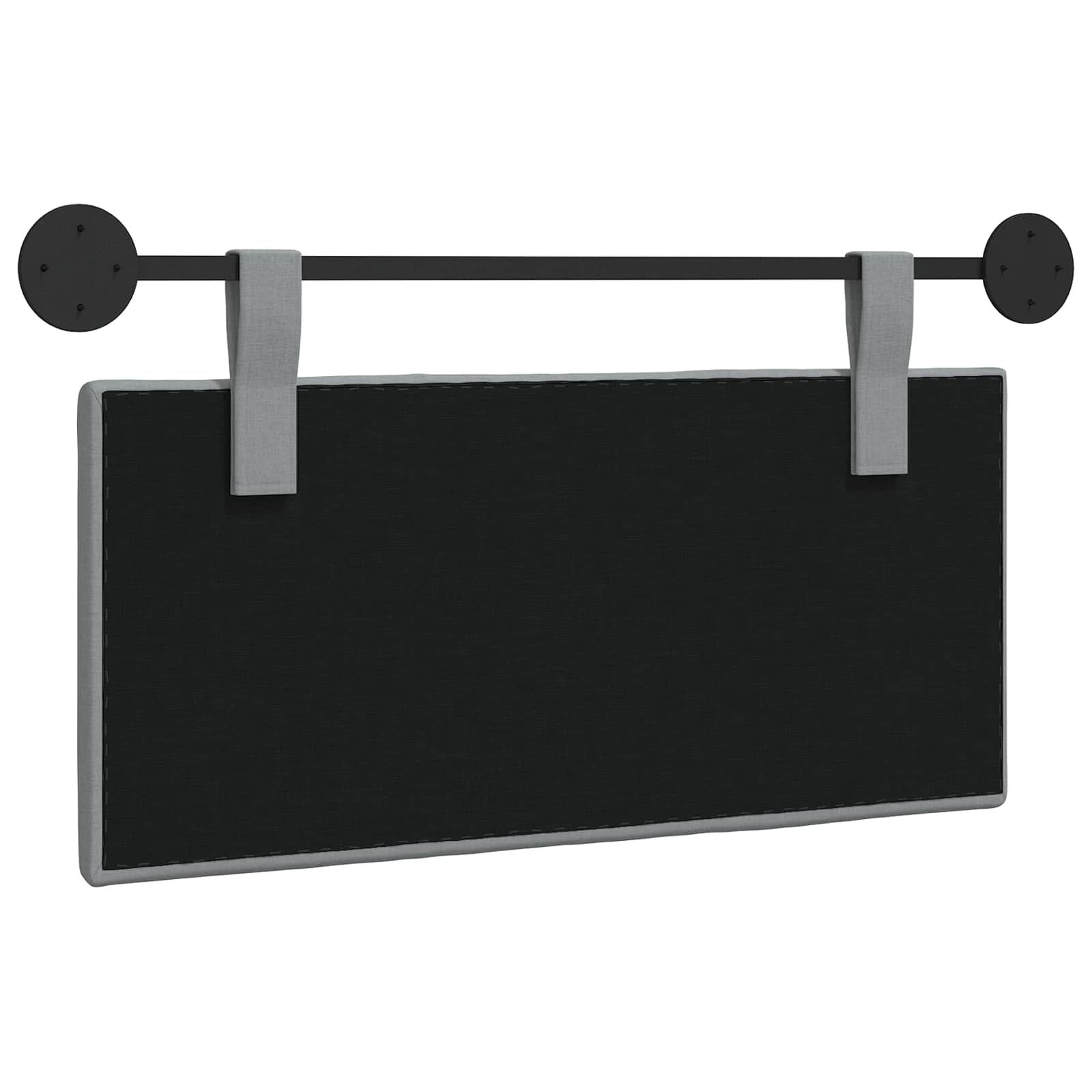 Hangend Hoofdeinde Gestreept Lichtgrijs 100 x 55 x 5 cm Stof