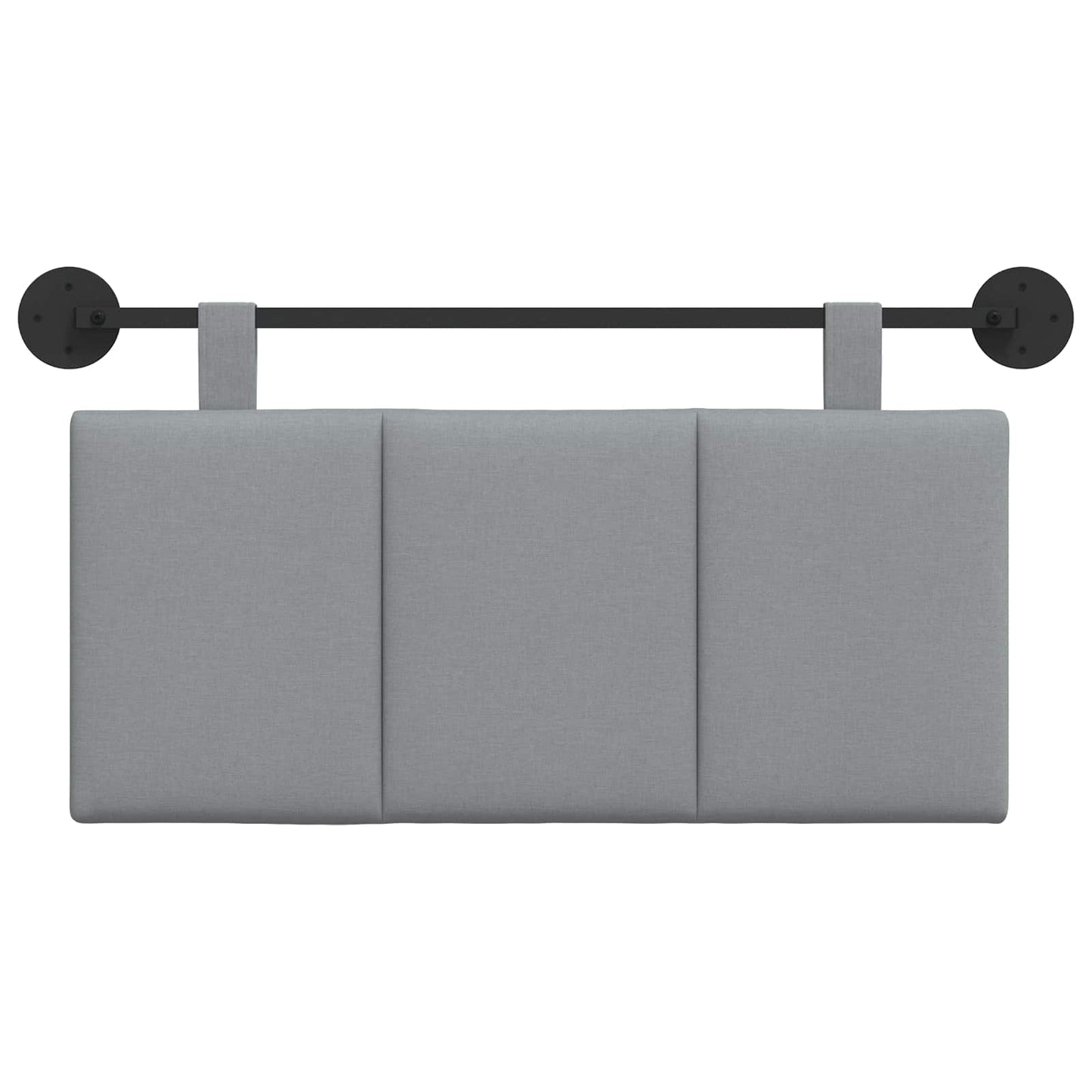 Hangend Hoofdeinde Gestreept Lichtgrijs 100 x 55 x 5 cm Stof