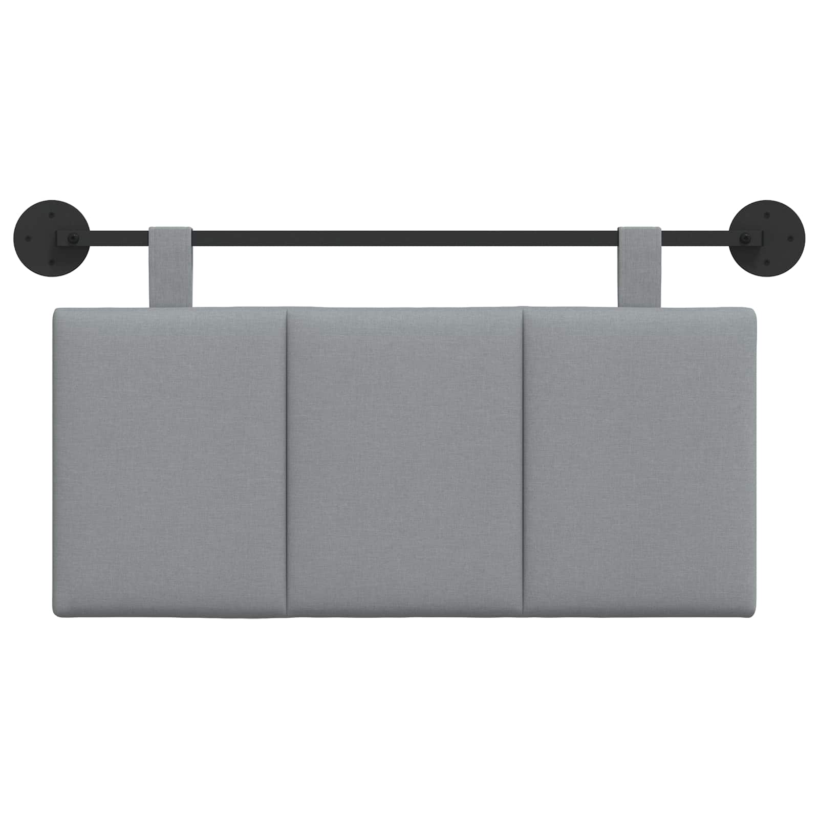 Hangend Hoofdeinde Gestreept Lichtgrijs 100 x 55 x 5 cm Stof