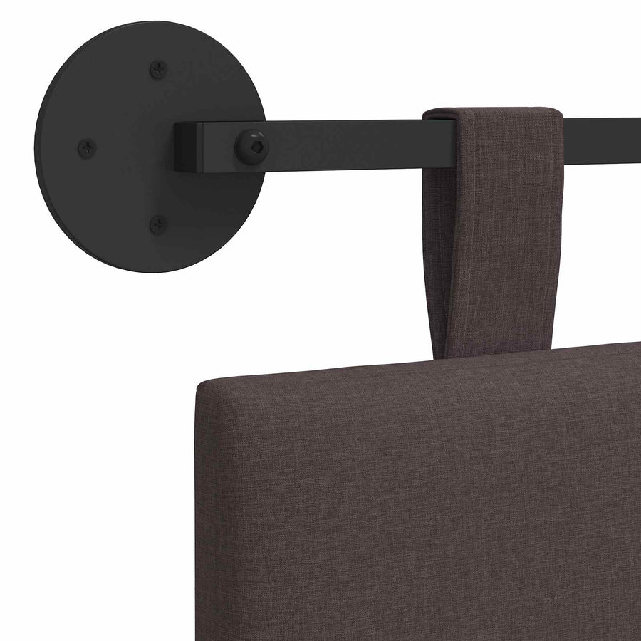 Hangend Hoofdeinde Gestreept Donkerbruin 100 x 55 x 5 cm Stof