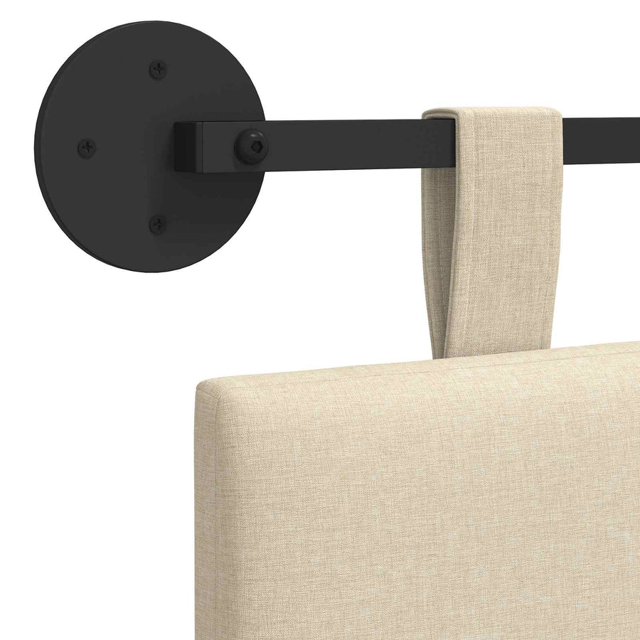 Hangend Hoofdeinde Wandgemonteerd Crème 100 x 55 x 5 cm Stof
