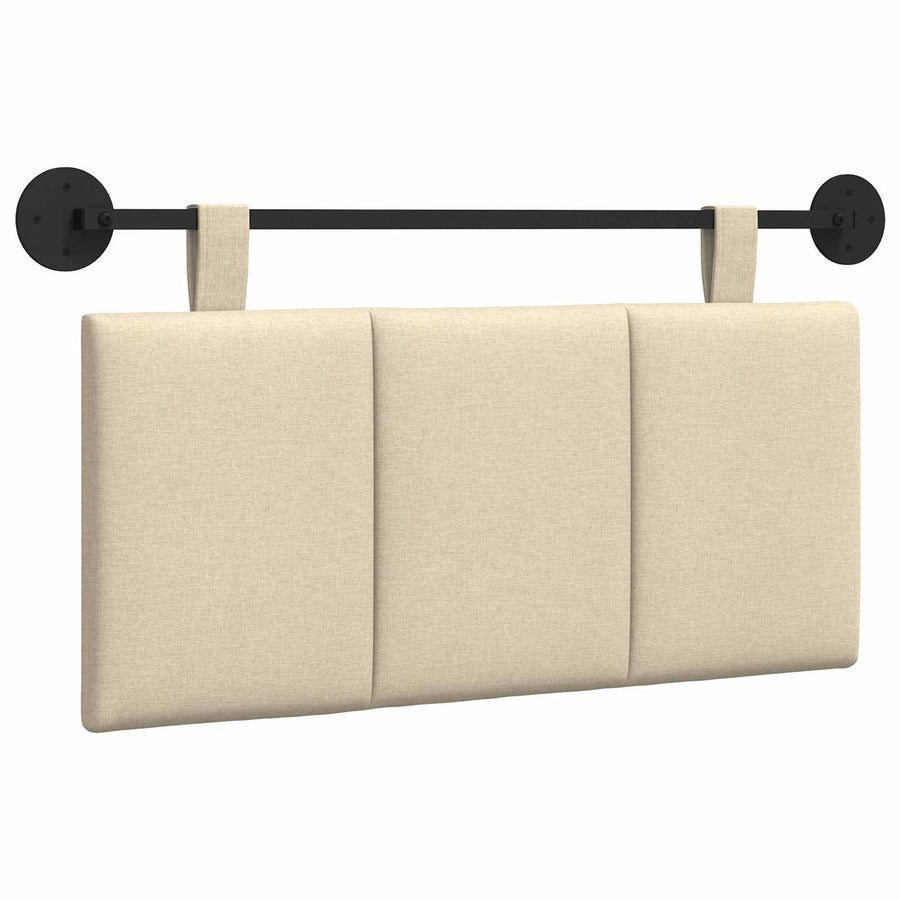 Hangend Hoofdeinde Wandgemonteerd Crème 100 x 55 x 5 cm Stof