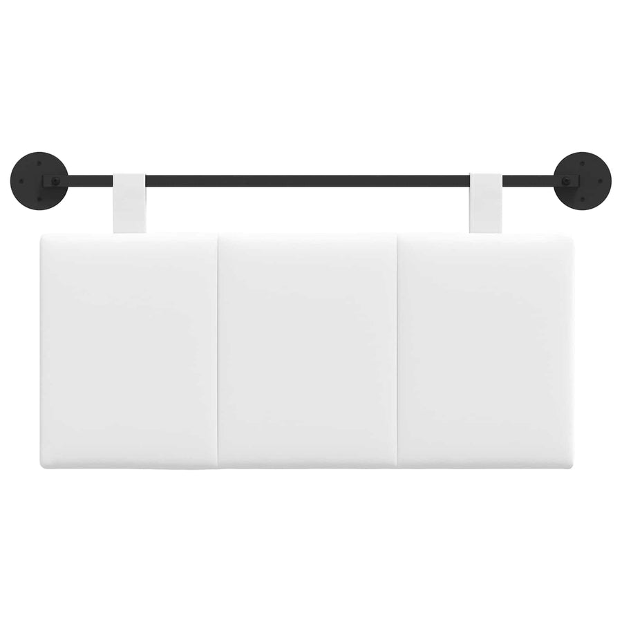 Hangend Hoofdeinde Wandgemonteerd Wit 100 x 55 x 5 cm Stof