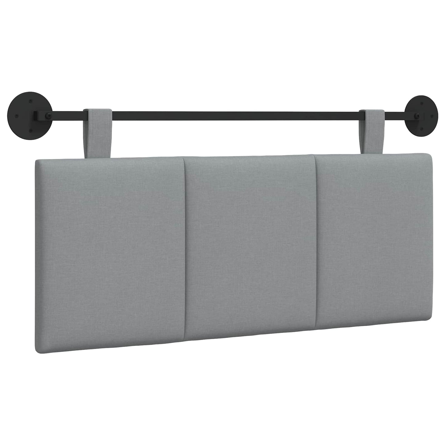 Hangend Hoofdeinde Gestreept Lichtgrijs 110 x 55 x 5 cm Stof