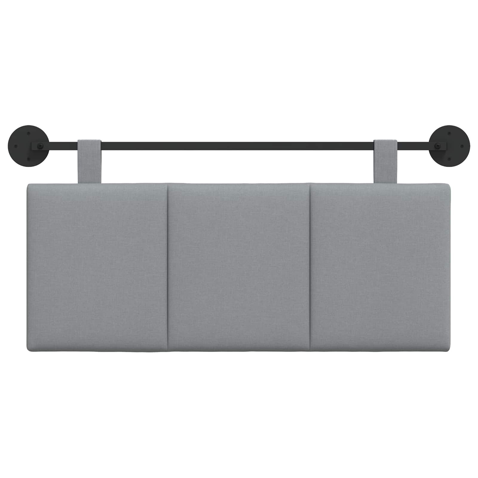 Hangend Hoofdeinde Gestreept Lichtgrijs 110 x 55 x 5 cm Stof