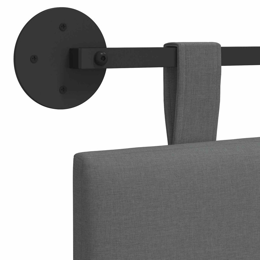 Hangend Hoofdeinde Gestreept Donkergrijs 110 x 55 x 5 cm Stof
